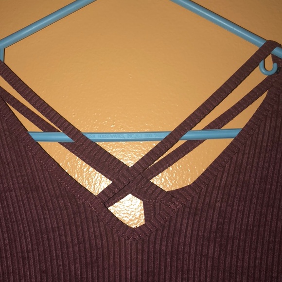 a light weight , purplish-brown shirt from F21 - Picture 3 of 3